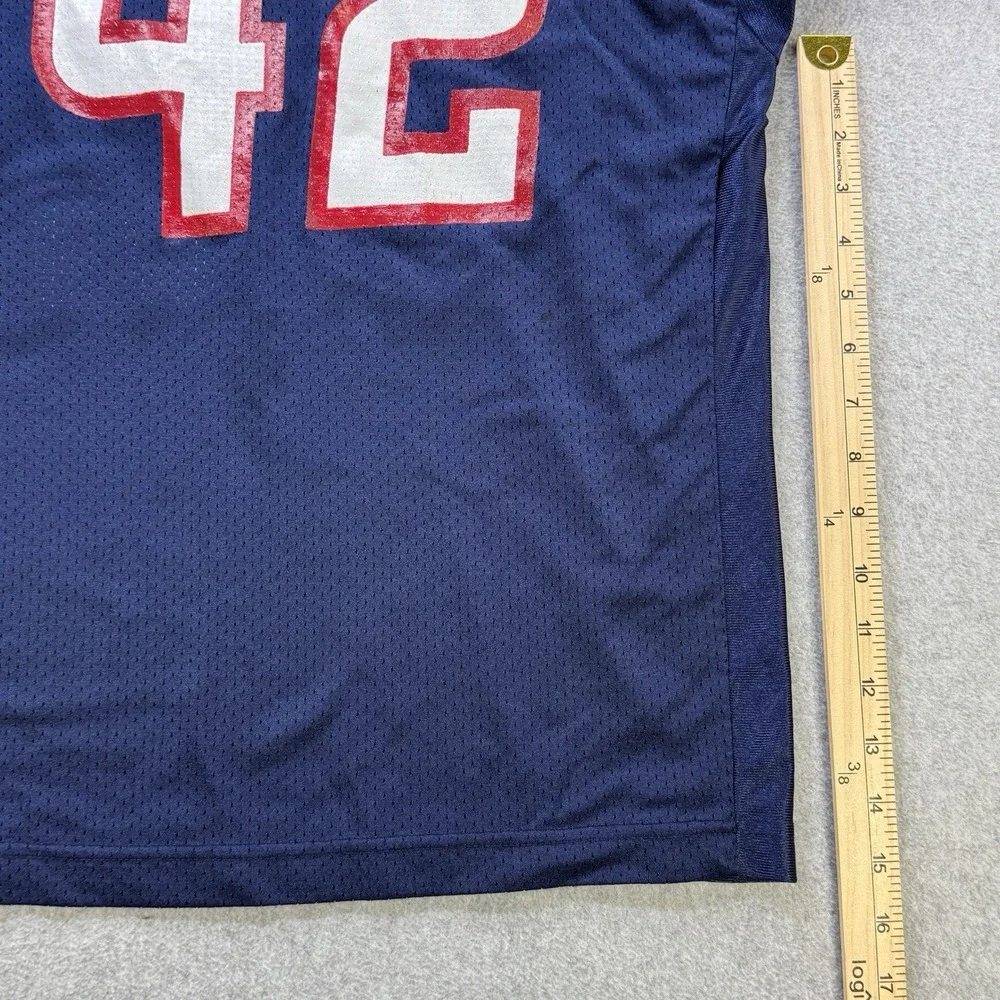 Y2K‎ Russell Athletic Football Jersey Navy Blue #42 Mesh Youth L Vintage